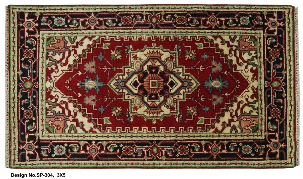 Hand knotted Indian Modern Rug 3'0" x 5'0" ABC Rugs Kilims